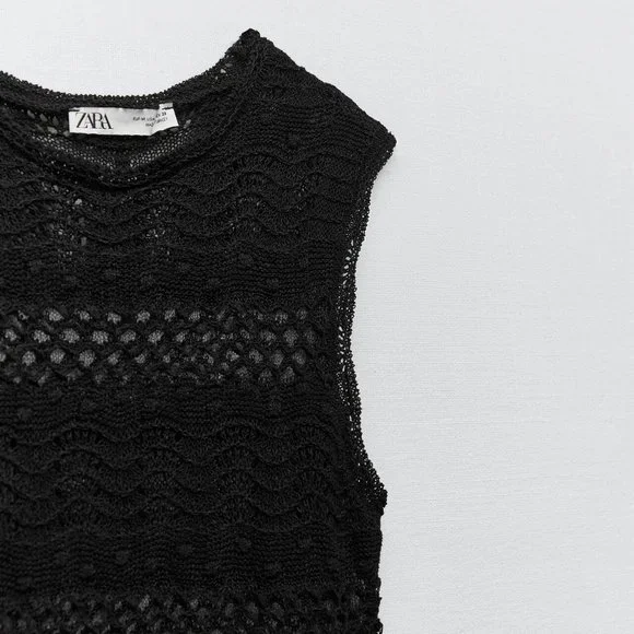 Zara Openwork Knit Dress - Picture 7 of 11